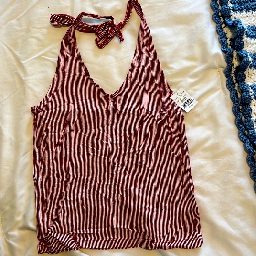 American Eagle XS tie neck halter NWT